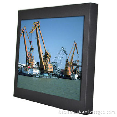 POS display 8-inch Resistive Touch LCD Monitor Rugged Metal Case with VGA/USB